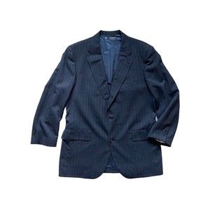 Brooks Brothers Makers Mens BrooksEase Suit Coat Size 42R Gray Wool Chalk Stripe